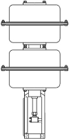 Пневматический привод типа PA-160 / PAN280 / PA-N540 / PA-N1080 / PA-N2160